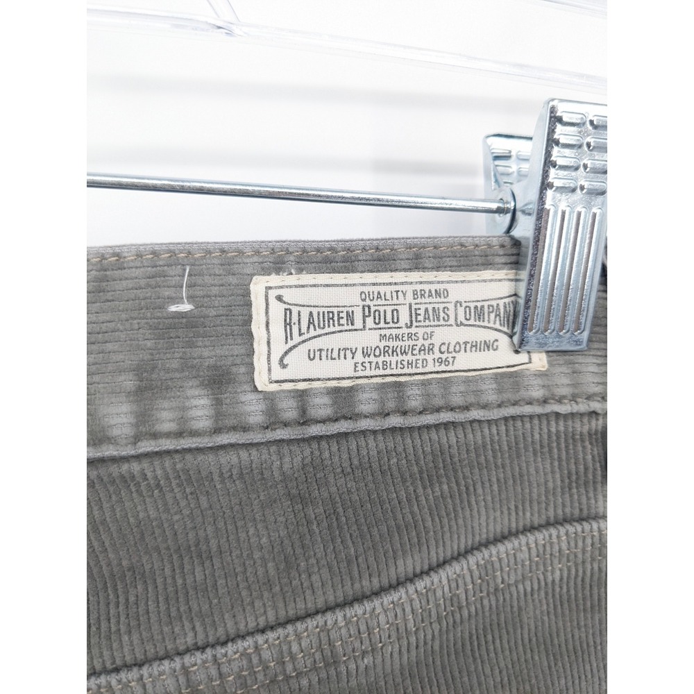 Polo Ralph Lauren Corduroy Pants Womens 6 Gray Bootcut Utility Workwear Casual - Picture 6 of 10